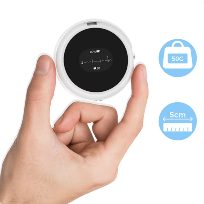 Viatom Lepod Pro ER3 7 elvezetéses 24 órás mini EKG holter monitor - Image 2