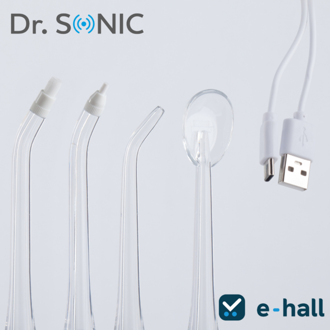 Dr. SONIC L13 összecsukható akkumulátoros szájzuhany, 6 fokozattal, 4 különböző fúvókával (fehér) - Image 5