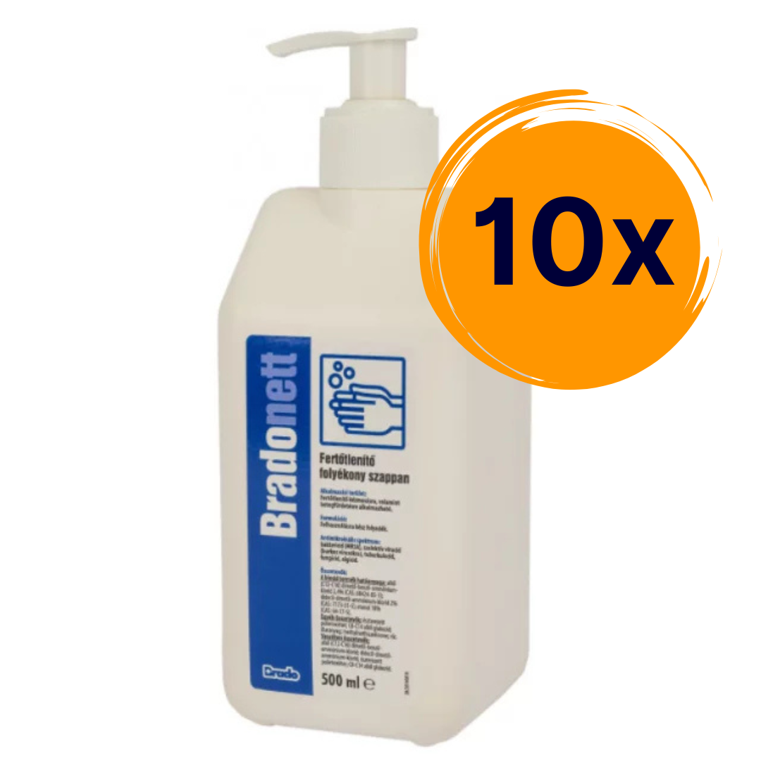10x Bradonett 500 ml pumpás