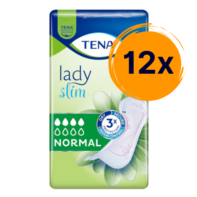 12x Tena Lady Slim Normal inkontinencia betét