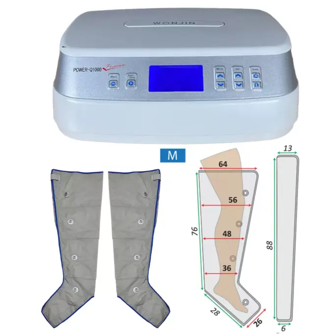 Power Q-1000 Premium készlet láb nyiroködéma kezelésre (M méret)